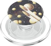 Soucoupes Volantes rétro de Science-Fiction OVNIS dans l'espace PopSockets PopGrip pour MagSafe