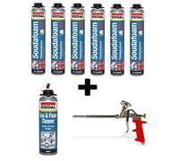 SOUDA Mousse Mousse Lot de 6 pistolets B2 avec pistolet Mousse Compact + Nettoyant