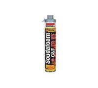 Soudal Mousse PU pistolable Soudafoam FR HY Click & Fix coupe-feu 0,75 L
