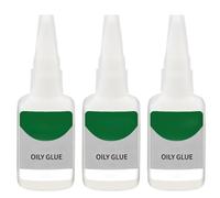 Soudage Haute résistance Glue huileuse, 3pcs Gale huileuse 20g étanche à sec rapide Adhésif mince super pour métal, plastique, bois, céramique et plus, fort