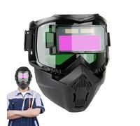 Soudage Hood Auto assombrissement, protecteur de soudage détachable - Casque de soudeur réglable, bouclier facial protecteur pour la soudure, le polissage, le traitement, le broyage, la coupe | Équipe