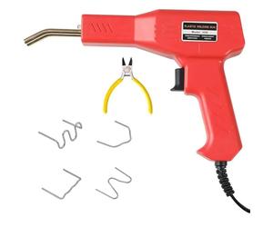 Soudage Plastique Machine Agrafeuse à chaud 50 W, machine à souder le plastique, kit de réparation de pare-chocs de voiture, kit de réparation de plastique, pistolet agrafeur à chaud(Plug with plier)