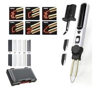 Soudage Plastique Machine Kit de soudage plastique sans fil 100 W 3 en 1, pistolet de soudage plastique avec fer à souder, truelle, agrafeuse à chaud(Plastic box)