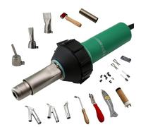 Soudage Plastique Machine Pistolet de soudage en plastique 1600W Souffleur d'air chaud Chalumeau Soudeur pour feuille PP/PE/PVC, tuyau, réservoir, sol, membrane...(Kits 12)