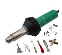 Soudage Plastique Machine Pistolet de soudage en plastique 1600W, souffleur d'air chaud, torche thermique pour feuilles PP/PE/PVC, tuyaux, réservoirs, sols, membranes(Kits 11)