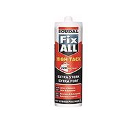 Mastic colle - SOUDAL - Fix All High Tack - 290ml - Blanc - Élastique et résistant aux UV