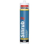 Soudal 102393 Silirub 2 Mastic Silicone Neutre, Noir, 310 ml