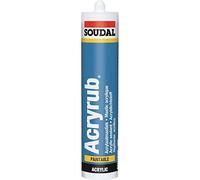 Soudal 102600 Acryrub Mastic de Jointoyage, Blanc, 310 ML