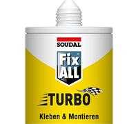 Soudal 122237 Fix ALL Turbo Colle-Mastic Extra Rapide, Blanc, 290 ml