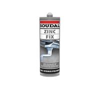 Soudal Mastic-colle polymère ZINC FIX – pour collage zinc sur zinc – 290 ml gris