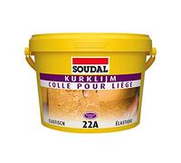 Soudal Colle pour liège, 22 A, 5 kg, pour les panneaux et les planchers en liège sur le mur ou le sol, convient au chauffage par le sol