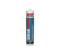 SOUDAL Enduit d’étanchéité en silicone Silirub Bau N blanc 300 ml