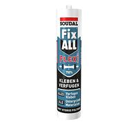 Soudal Fix ALL Flexi, pour toutes les applications dans le domaine du collage et des joints, cartouche : 290 ml, couleur : gris clair