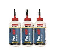 Soudal Lot de 3 tubes de colle à bois pro 40P polyuréthane étanche