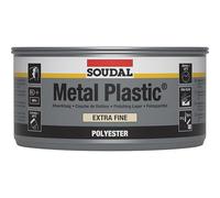 Soudal Mastic de réparation extra fin en métal et plastique à deux composants à base de polyester - 1 kg - Blanc