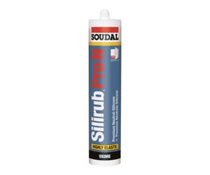 Soudal Mastic silicone Silirub Pro N noir cartouche 300 ml SOUDAL Quantité:1