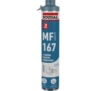 Soudal MF 167 Click & Fix Lot de 12 mousses de montage étanches à l'air pour fenêtres et portes Gris clair 750 ml