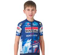 Maillot a manches courtes castelli enfant aero soudal quick step 2025 bleu