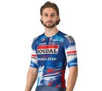 SOUDAL-QUICK-STEP Maillot manches courtes Race 2025 bleu/blanc 2XL