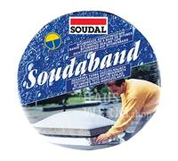 Soudal SOUDA-> en Aluminium, Autocollant, étanche Ruban en Aluminium Ruban d'étanchéité Ruban Toit Bitume Taille 100 mm x 10 m