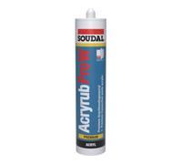 Soudal Soudal Acryrub Pro-W gris, mastic 310 ml Quantité:15