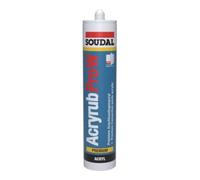 Soudal Soudal Acryrub Pro-W noir, mastic 310 ml Quantité:15