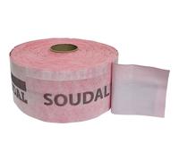 Soudal SWS Bande de raccordement pour fenêtre Extra Pleine surface Autocollante Intérieur Extérieur Étanche à l'air et à la pluie battante Largeur 70-150 mm Rouleau de 30 m (pour l'intérieur 100 mm)