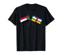 Soudan République Centrafricaine Drapeau croisé Soudan Car T-Shirt