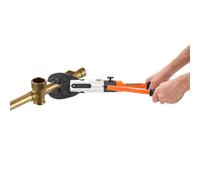 soudesileim Pince à sertir hydraulique 10T avec mallette de transport, pince à sertir, type U 16/20/25/32 mm, type TH 16/20/26/32 mm, pince à sertir hydraulique pour tuyaux Pb, tuyaux Pex (orange)