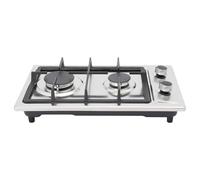 soudesileim Poêle à gaz portable à 2 flammes avec soupape de réduction de pression, buse de conversion fournie, tube de 1,3 m, 51 × 31 × 10 cm, brûleur de 3 kW + 1,75 kw, cuisinière à gaz