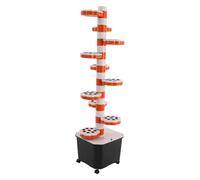 soudesileim Tour de plantation avec 5 roulettes, tour hydroponique à 10 niveaux avec 80 trous de plantation et lumière LED, système hydroponique vertical avec réservoir d'eau de 45 l, pour salade et