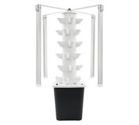 soudesileim Tour hydroponique à 6 niveaux avec 30 trous de plantation et lumière LED, système hydroponique vertical avec réservoir d'eau de 10 l, pour salade et légumes à la maison (réservoir d'eau
