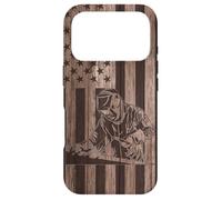 Soudeur à Bois Drapeau américain USA Patriotique Soudeur Coque pour iPhone 17 Pro
