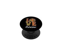 Soudeur Amour Thanksgiving Léopard Turquie Automne Automne PopSockets PopGrip Adhésif