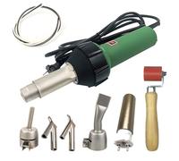 Soudeur en plastique à air chaud 1600 W Pistolet de soudage à refroidissement automatique intelligent pour géomembrane en polyéthylène haute densité et toiture TPO avec buse de soudure plate et