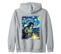 Soudeur Nuit étoilée Art Van Gogh Style Soudage Design Sweat à Capuche
