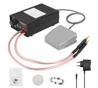 Soudeur par Points Réglable pour Batteries 8000W, Soudeuse à Point Portable 0,1-0,3mm avec Double Sortie D'impulsion 1-9 Vitesses Réglable par Pédale pour Fabrication de Packs de Batteries