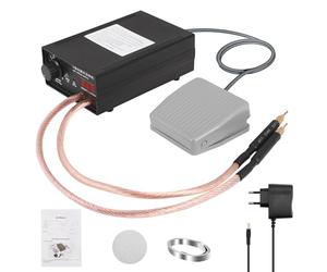 Soudeur par Points Réglable pour Batteries 8000W, Soudeuse à Point Portable 0,1-0,3mm avec Double Sortie D'impulsion 1-9 Vitesses Réglable par Pédale pour Fabrication de Packs de Batteries