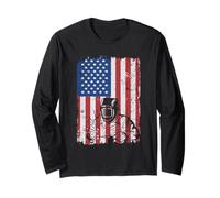 Soudeur Patriotique USA Drapeau américain Vintage soudage Manche Longue