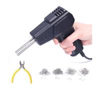 Soudeur Plastique 70 W, Pistolet À Clous Chaud, Fer Souder, Agrafes, Kit D'outils De Réparation Pare-chocs For Voiture, Agrafeuse Chaude Chauffage Rapide Et Haute Efficacité(Black,SET 02)