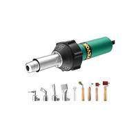 VEVOR Soudeur Plastique Air Chaud, 1600 W, Pistolet Thermique PVC 50°C-600°C, Kit Soudage de Toiture en Plastique, avec 4 Buses Plates, 4 Rouleaux de Couture, Noyau Chauffant, pour Film PP PE PVC