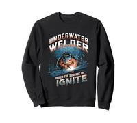 Soudeur sous-marin sous la surface, nous allumons le soudage Sweatshirt
