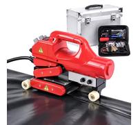 Soudeuse automatique rampante pour scellage de film PVC par recouvrement | 0~450°C & 0.5-5.0m/min, écran LCD, roues presseuses en caoutchouc acier, pour liner en plastique EVA PE HDPE PP(20cm/7.9in)