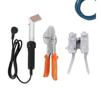 Soudeuse de courroies rondes en PU, kit de soudure de courroies rondes 200W avec ciseaux, fer à souder, connecteurs thermofusibles pour courroies en polyuréthane, courroies trapézoïdales
