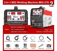 Soudeuse MIG intelligente portative, machine à souder MIG MIG/TIG/MMA 3 en 1, onduleur multifonction Soudure(Package 2)