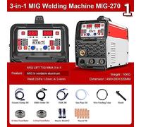 Soudeuse MIG intelligente portative, machine à souder MIG MIG/TIG/MMA 3 en 1, onduleur multifonction Soudure(Package 1)