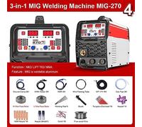 Soudeuse MIG intelligente portative, machine à souder MIG MIG/TIG/MMA 3 en 1, onduleur multifonction Soudure(Package 4)