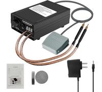 Soudeuse par Points 8000W, Portable Soudeuse par Points Réglable pour Batteries 18650, Mini Machine de Soudage par Points 0,1-0,3mm, 0-1200A,avec Ecran LCD,avec feuille de nickel de 1M