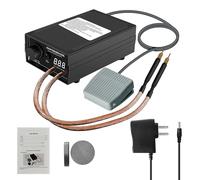 Soudeuse par Points 8000W, Portable Soudeuse par Points Réglable pour Batteries 18650, Mini Machine de Soudage par Points 0,1-0,3mm, 0-1200A,avec Ecran LCD,avec feuille de nickel de 1M