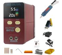 Soudeuse par Points 801D 12KW Portable à condensateurs - Machine à souder par impulsions pour Assemblage de Batteries Lithium 18650 DIY - Puissance réglable pour Acier INOX, Fer, Nickel